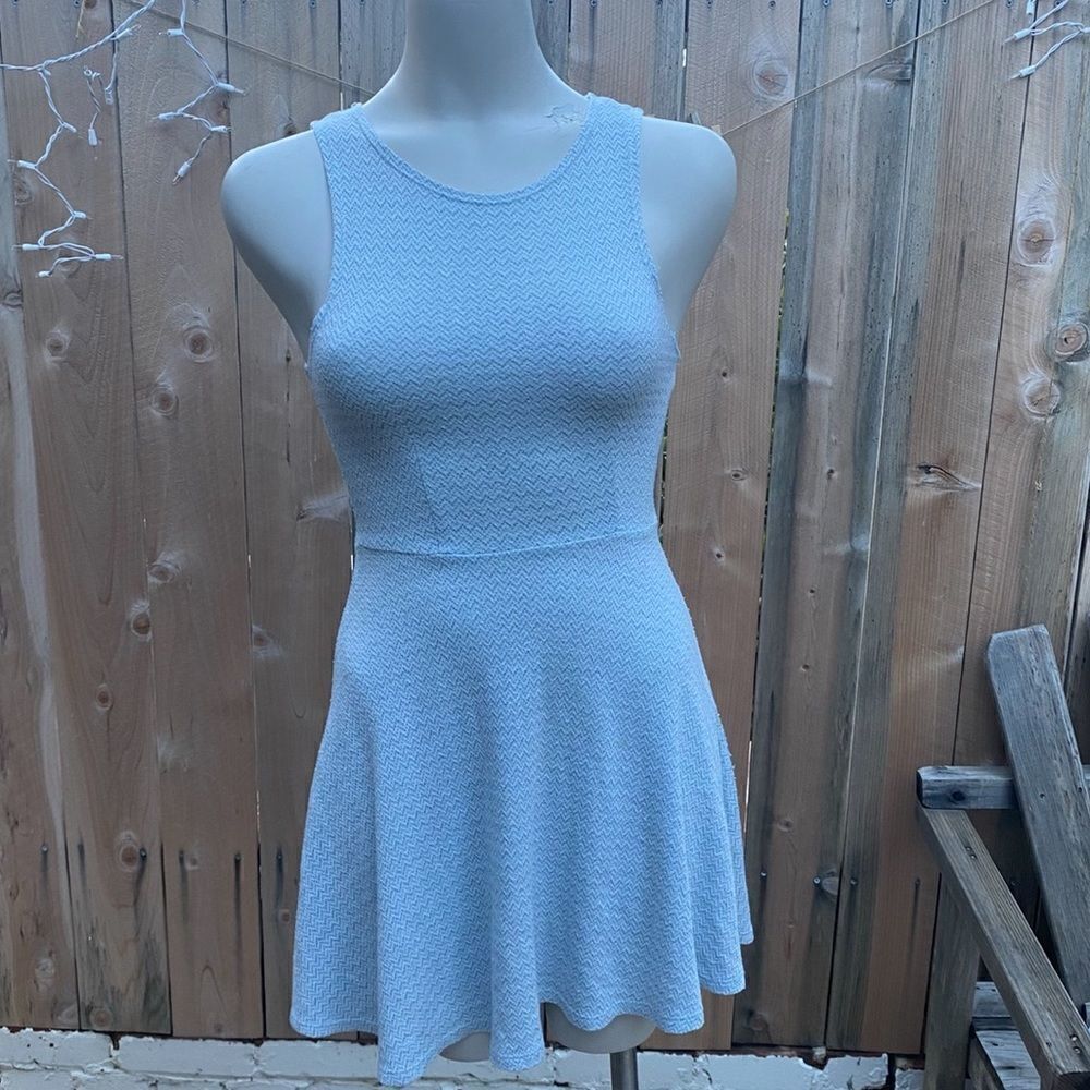 TopShop blue metallic mini dress size 4